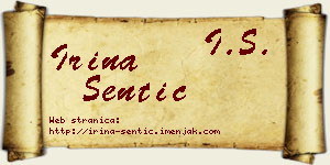 Irina Sentić vizit kartica